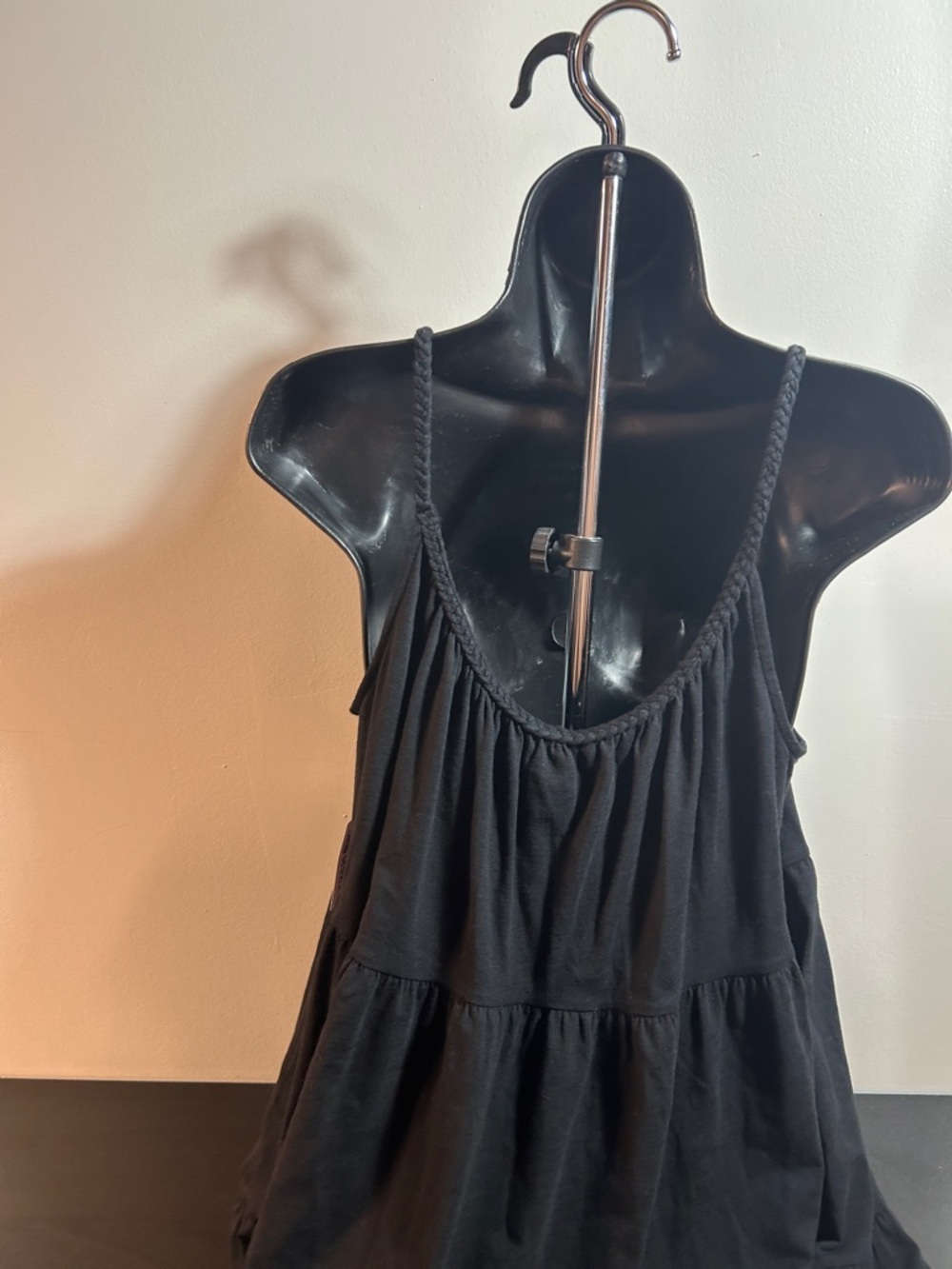 Old Navy Black Tiered Spaghetti-Strap Mini Dress - Picture 3 of 6